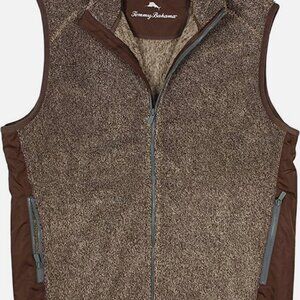Tommy Bahama Cascade Cozy Vest Coal Espresso Brown